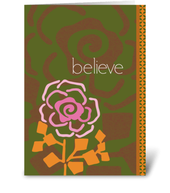 believe greeting card
