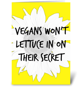 Vegan Lettuce greeting card