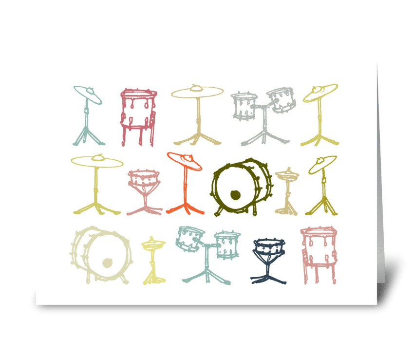 Drums greeting card