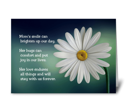 Mother's Day Card With Daisy greeting card
