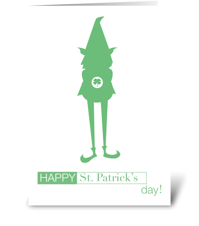 St. Patricks Day Gnome greeting card