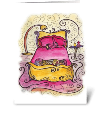 Pink Cottage Series: Good Night greeting card