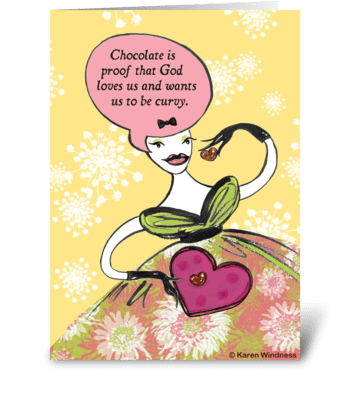 Chocolate is Proof greeting card