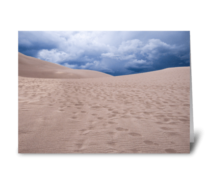 Dark Clouds Over Great Sand Dunes Nation greeting card