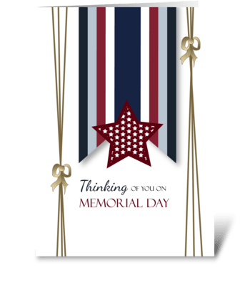 From All of Us Memorial Day Ribbon Stars greeting card