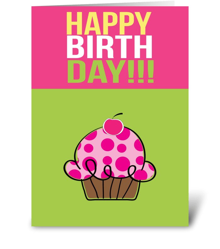 Cupcake Birthday greeting card