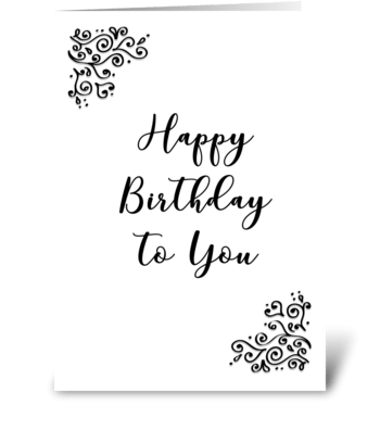 Happy Birthday to You greeting card