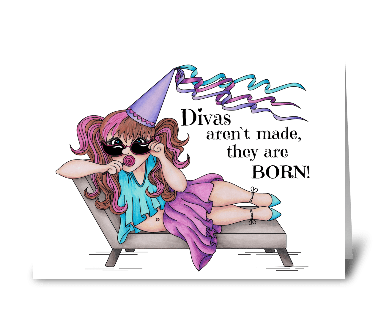 Diva Birthday - Send this greeting card designed by TJW Artistic Creations  - Card Gnome
