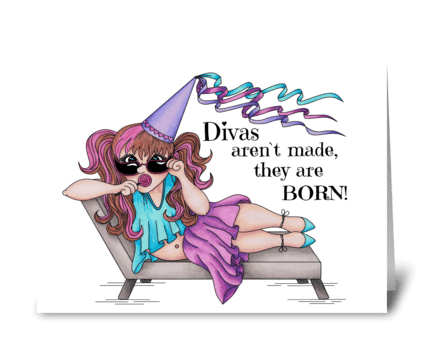 Diva Birthday greeting card