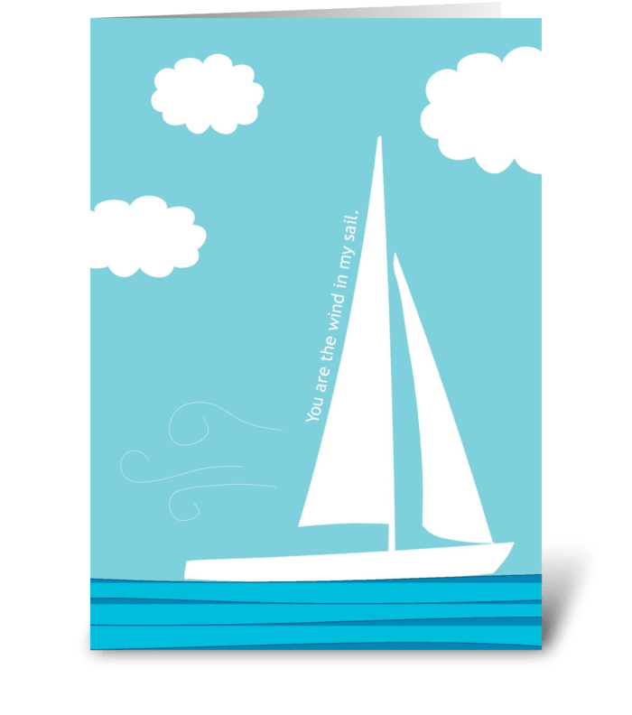 Wind in my Sail greeting card