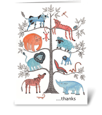 tree of life thank you greeting card