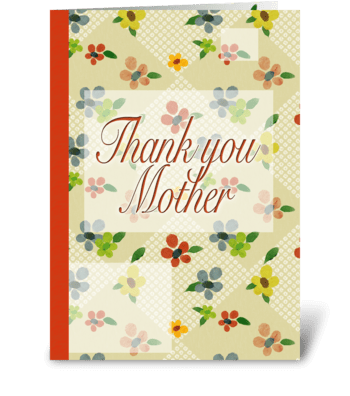 Thank you Mother greeting card