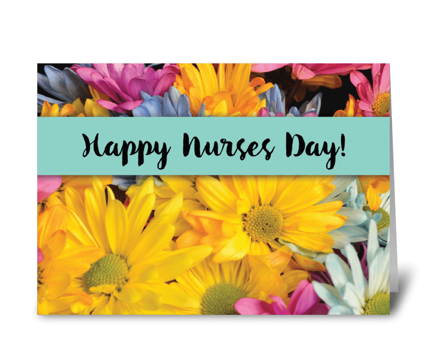 Nurses Day Thanks Gerbera Daisies greeting card