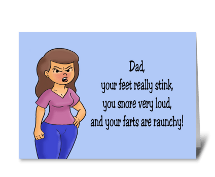 Father's Day Card You're Feet Stink greeting card