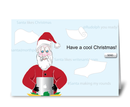 Santa gets Technological greeting card