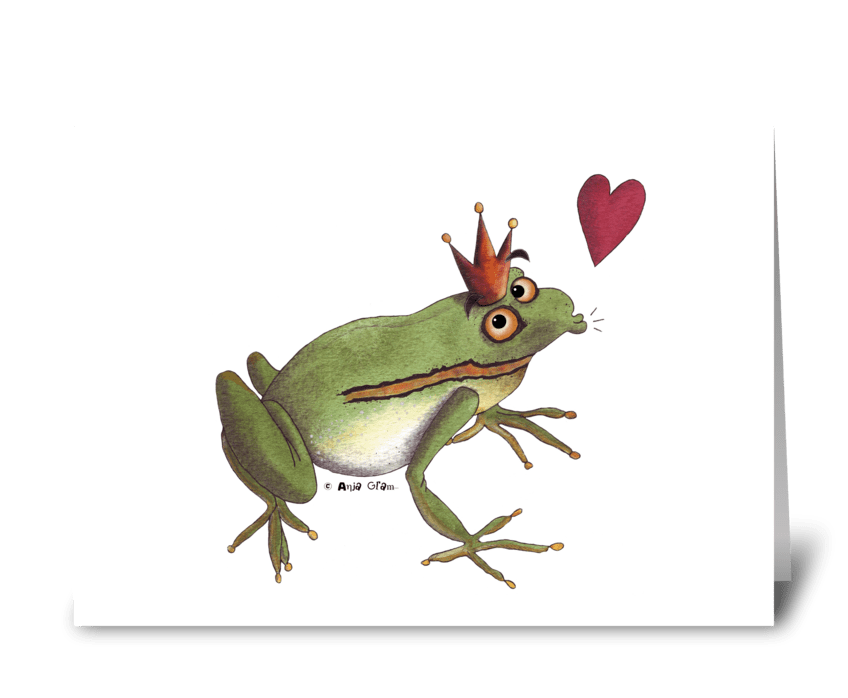 The frog prince greeting card