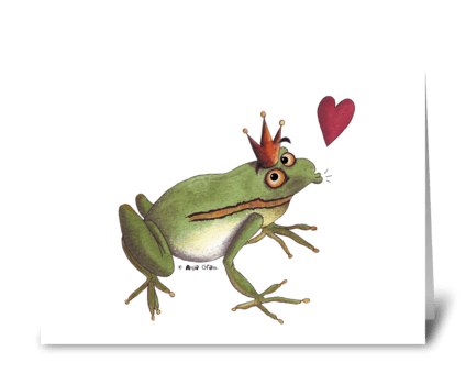The frog prince greeting card