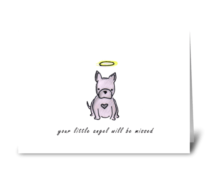 Dog Angel greeting card