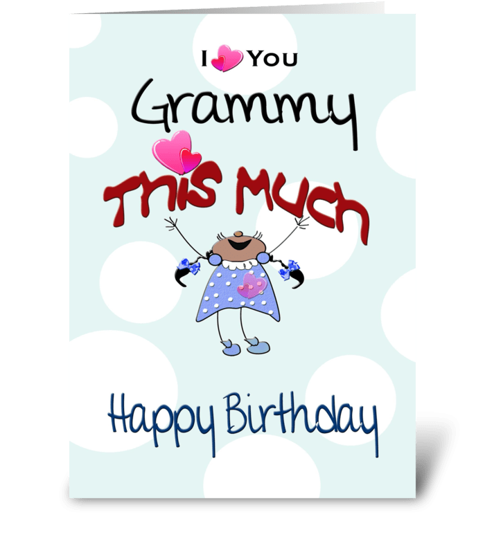 to Grammy, Happy Birthday greeting card