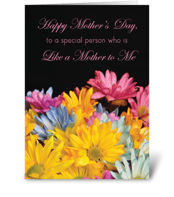 Like a Mother to Me, Mother's Day Gerber greeting card