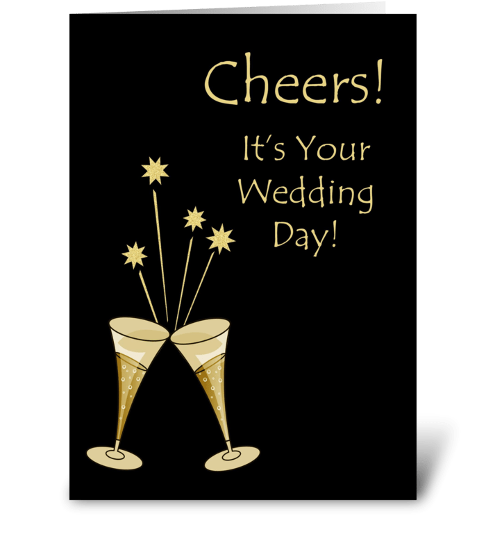 Champagne Toast Wedding Congratulations greeting card