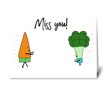 Missing You greeting card