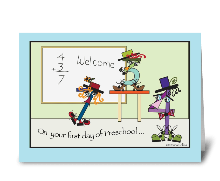 Preschool First Day greeting card