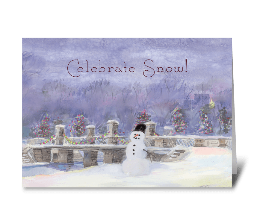 Celebrate Snow greeting card