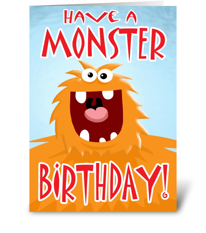 Monster Birthday card(With interior art) greeting card