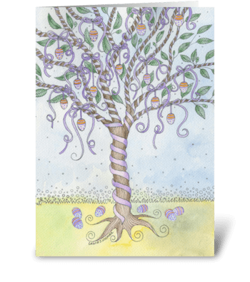 Happy Easter Egg Tree greeting card
