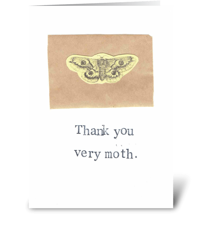 Thank You Very Moth greeting card