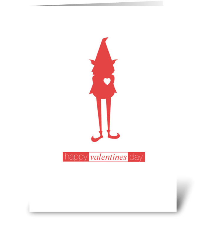 Gnome Valentine greeting card