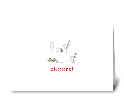 holiday cocktails greeting card
