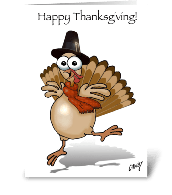 Happy Thanksgiving Turkey greeting card