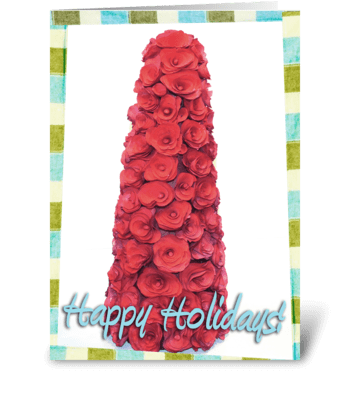 Retro Holiday Tree greeting card