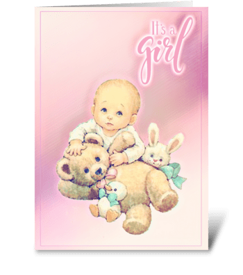 It's a Girl 2 greeting card