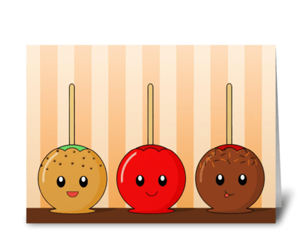 Candy Apples  greeting card