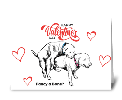 Funny Dog Valentines Card greeting card