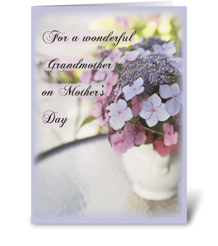 Grandmother on Mother's Day Flowers greeting card
