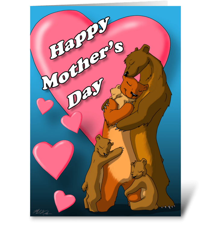 Mother Bear Hug greeting card