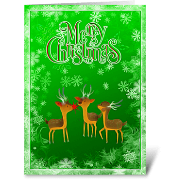 Christmas Deer greeting card