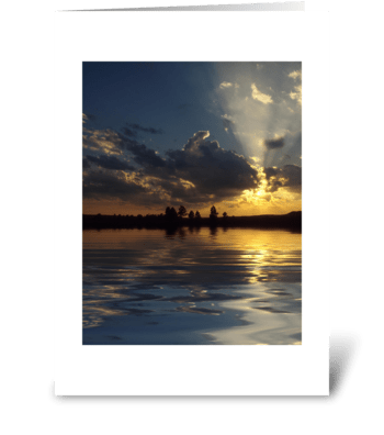 Lakeside Sunset greeting card