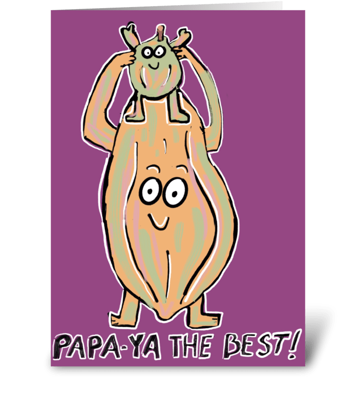 Papa-Ya The Best! greeting card
