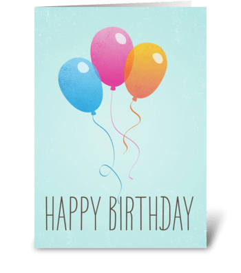 Bithtday Balloons greeting card