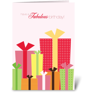 Ready for gifts (pink) greeting card