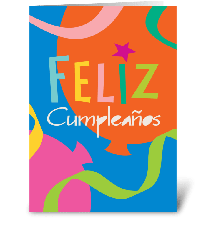 Happy Birthday (Spanish) greeting card