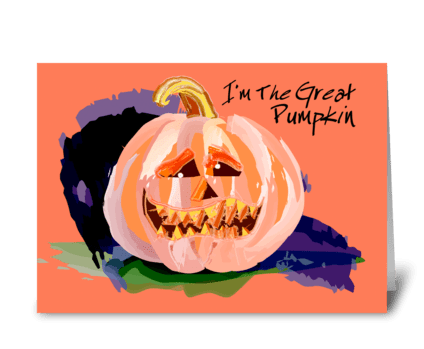 Pumpkin Head greeting card