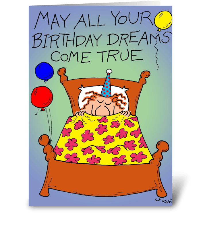 Birthday Dreams greeting card