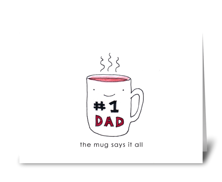 #1 Dad greeting card
