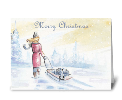 Merry Christmas Greeting Card greeting card